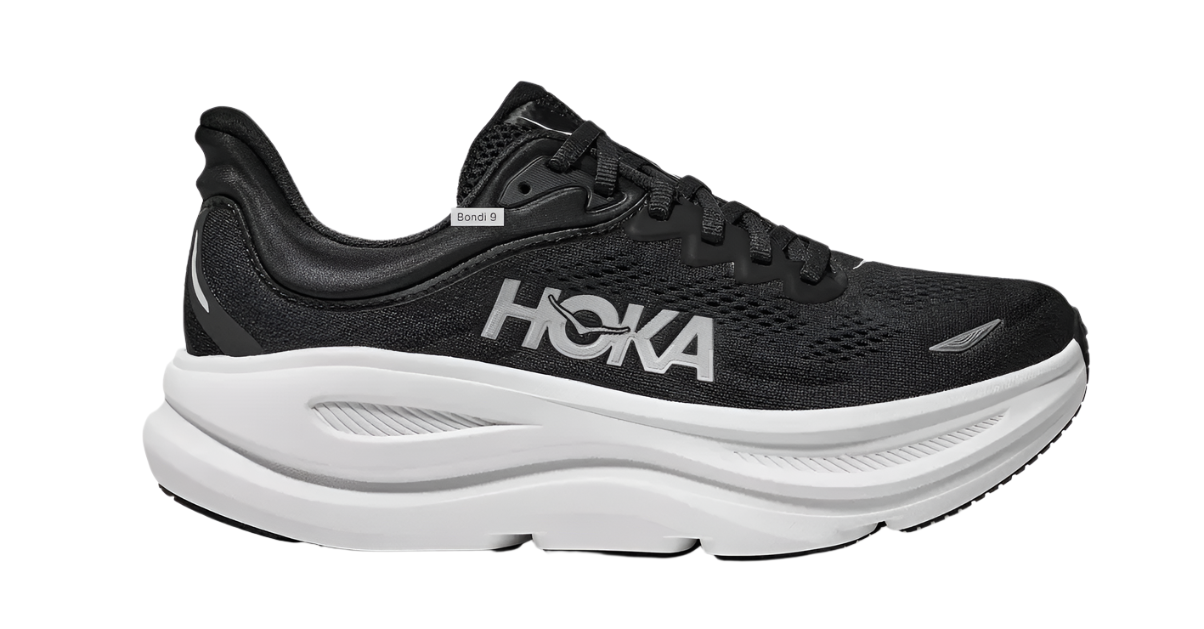 WOMEN'S HOKA BONDI 9 | BLACK / WHITE – Randy's Shoes