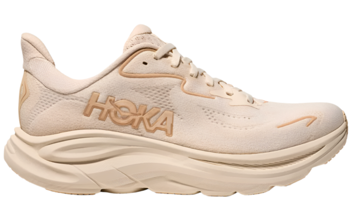 HOKA Women's Clifton 10, Vanilla/Birch / Wide / 10