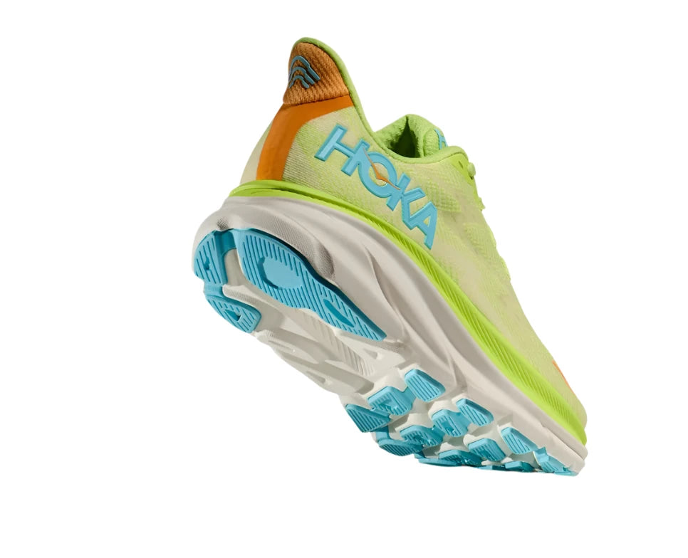 WOMEN'S HOKA CLIFTON 9 | LETTUCE / SOLAR FLARE – Randy's Shoes