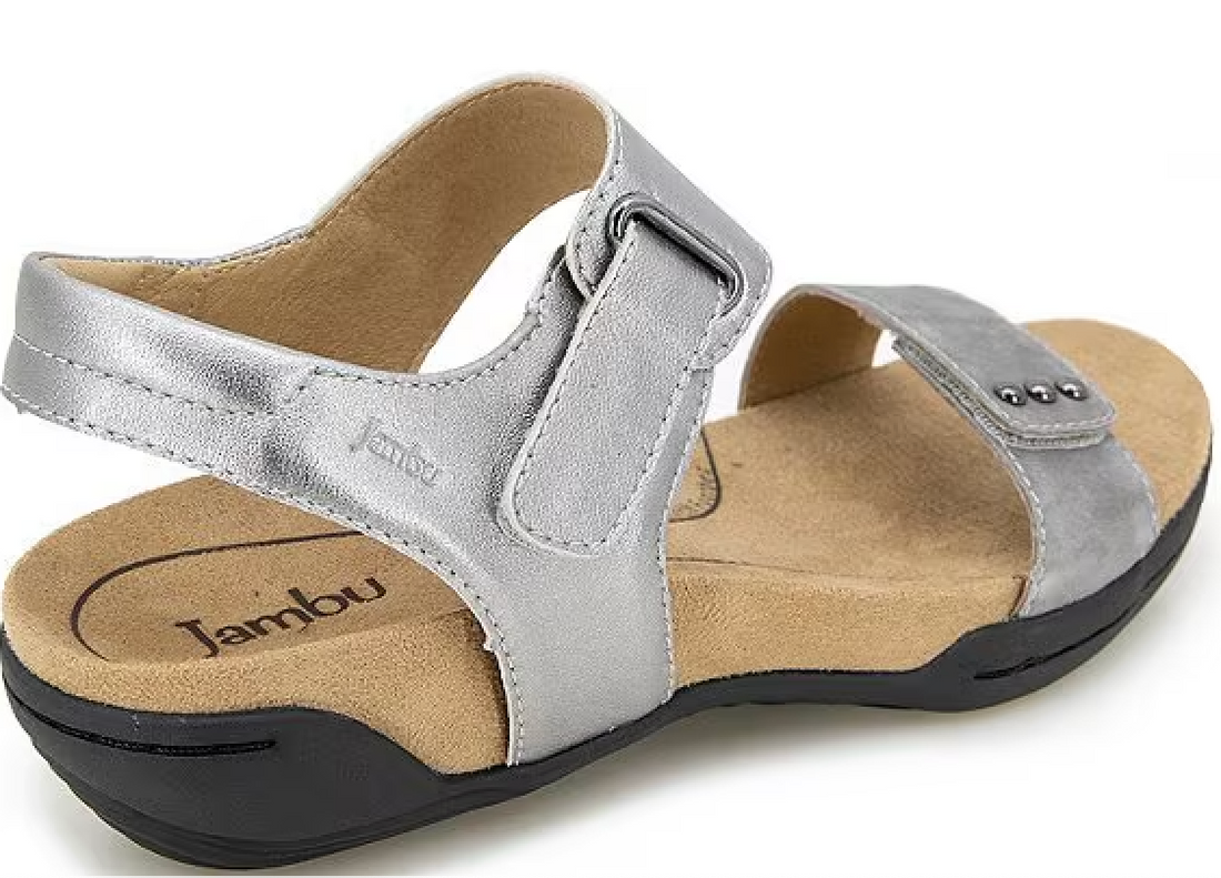 WOMEN'S JAMBU MORGAN SANDAL | GUNMETAL / PEWTER