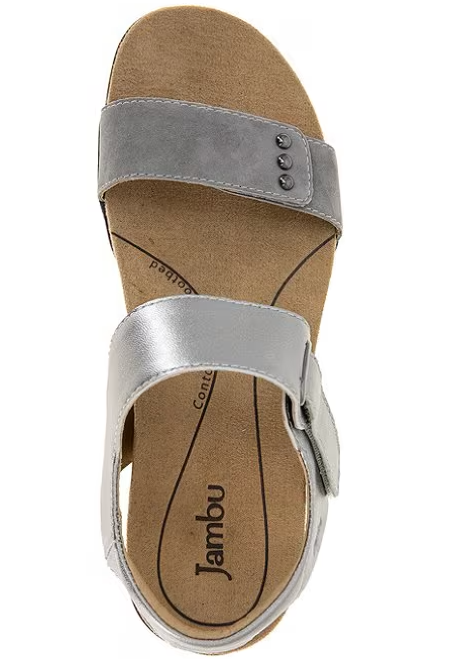 WOMEN'S JAMBU MORGAN SANDAL | GUNMETAL / PEWTER