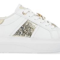 WOMEN'S RIEKER ADELIA 02 | WEISS / MUSCHEL / GOLD-SILBER
