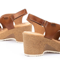 WOMEN'S PIKOLINO ARENALES WEDGE SANDALS | BRANDY