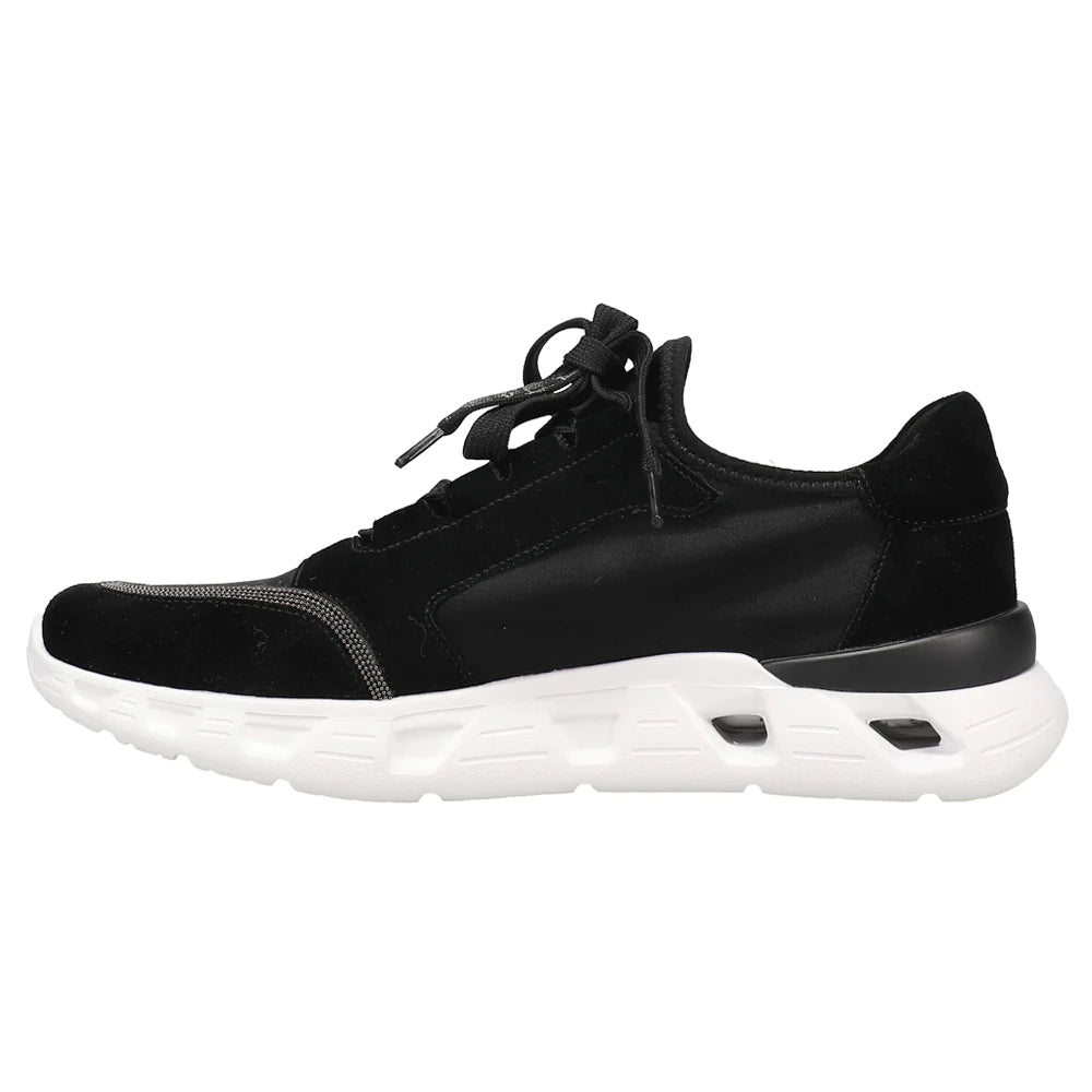 WOMEN'S VANELI ALYCE LACE UP SNEAKER | BLACK NIVAL SUEDE