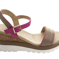 WOMEN'S VANELI CEDRA WEDGE SANDAL | FUSHIA SUEDE