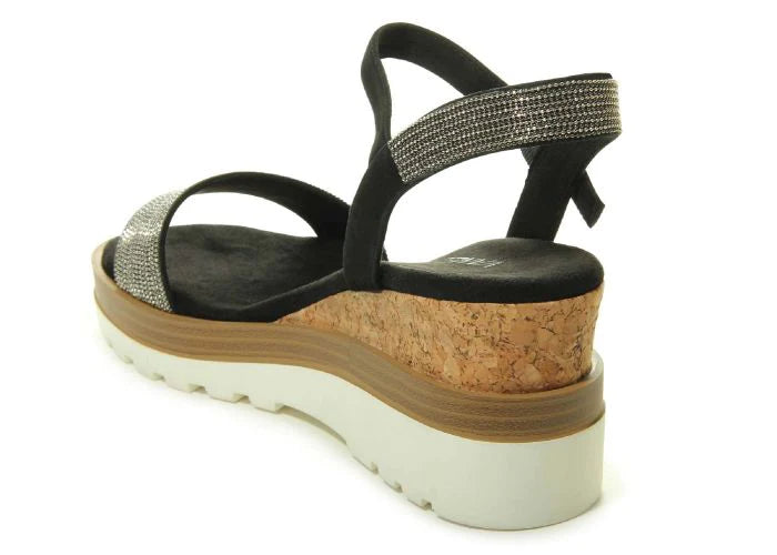 WOMEN'S VANELI CEDRA WEDGE SANDAL | BLACK SUEDE