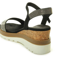 WOMEN'S VANELI CEDRA WEDGE SANDAL | BLACK SUEDE