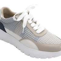 WOMEN'S VANELI QUIP LACE-UP | BEIGE / MULTI EMBROIDERY