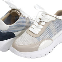 WOMEN'S VANELI QUIP LACE-UP | BEIGE / MULTI EMBROIDERY