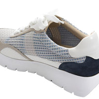 WOMEN'S VANELI QUIP LACE-UP | BEIGE / MULTI EMBROIDERY