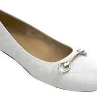 WOMEN'S VANELI STACY BALLET FLAT | WHITE QUILTED NAPPA