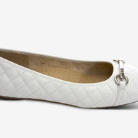 WOMEN'S VANELI STACY BALLET FLAT | WHITE QUILTED NAPPA