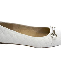 WOMEN'S VANELI STACY BALLET FLAT | WHITE QUILTED NAPPA