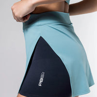 WOMEN'S PB5-STAR SIDE SPLIT SKIRT | WHITE / BLACK