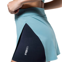 WOMEN'S PB5-STAR SIDE SPLIT SKIRT | WHITE / BLACK