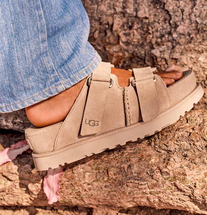 WOMEN'S UGG GOLDENSTAR HI SLIDE SANDAL | SAND – Randy's Shoes