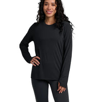 WOMEN'S FREE FLY BAMBOO SHADE LONG SLEEVE II | BLACK