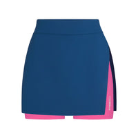WOMEN'S PB5-STAR SIDE SPLIT SKIRT | ASTRAL BLUE / PINK
