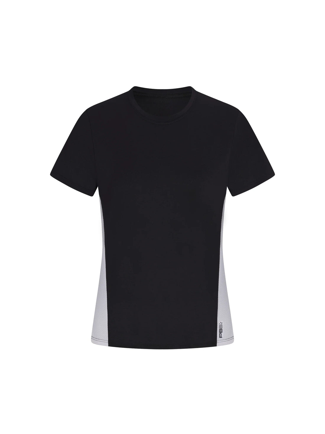 WOMEN'S PB5-STAR VENTED COURT TEE | BLACK / WHITE