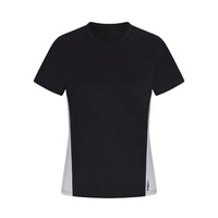 WOMEN'S PB5-STAR VENTED COURT TEE | BLACK / WHITE