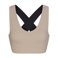 WOMEN'S PB5-STAR X-OVER BACK SPORTS BRA | SOFT CLAY