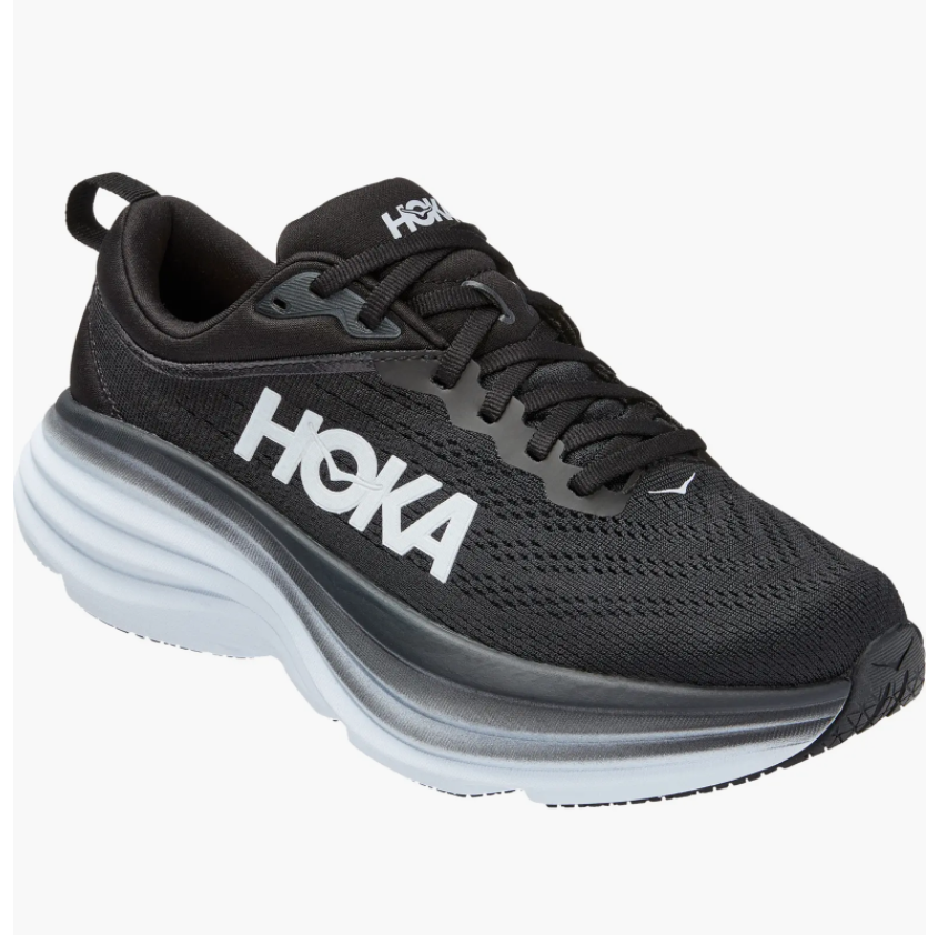 WOMEN'S HOKA BONDI 8 | BLACK / WHITE