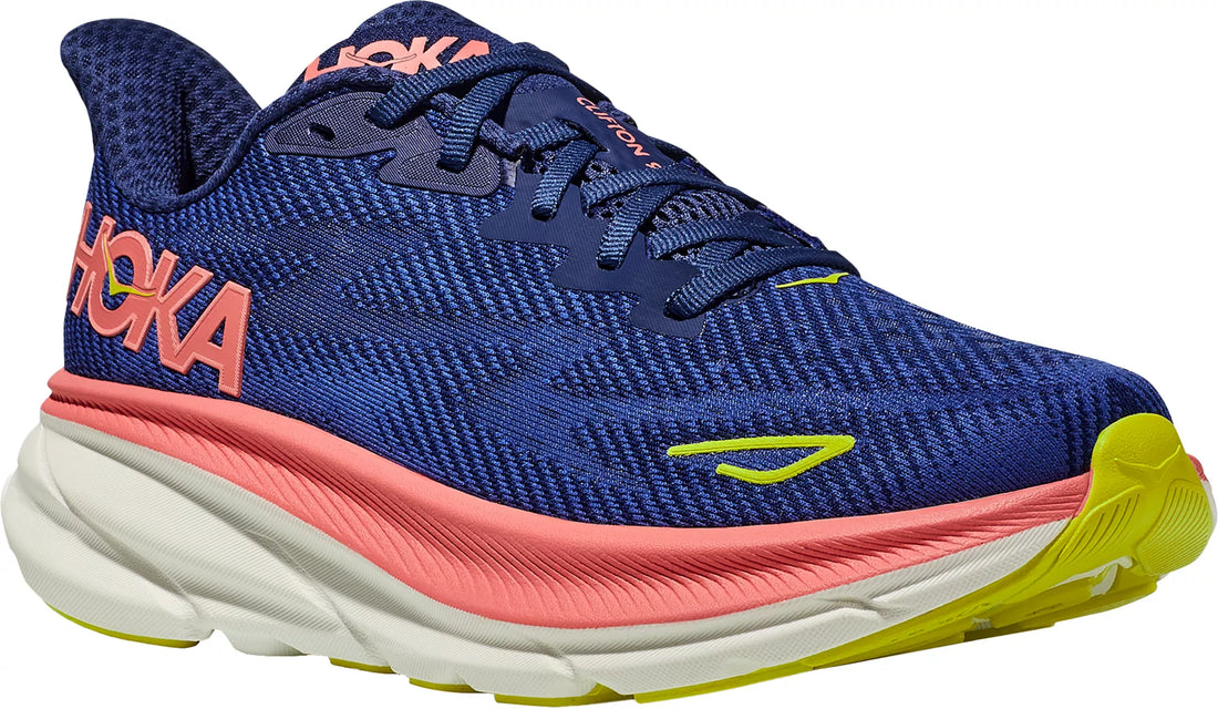 WOMEN'S HOKA CLIFTON 9 | EVENING SKY / CORAL
