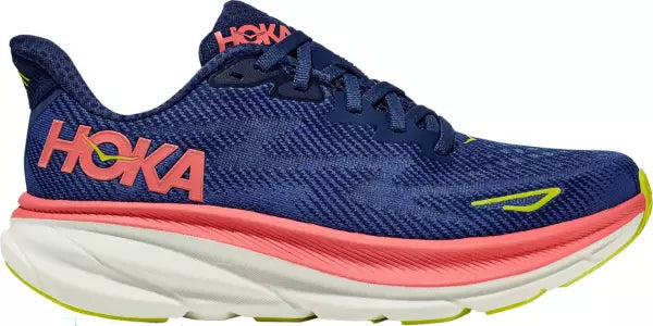 WOMEN'S HOKA CLIFTON 9 | EVENING SKY/CORAL