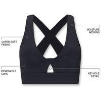 WOMEN'S FABLETICS OASIS TWIST SPORTS BRA | BLACK