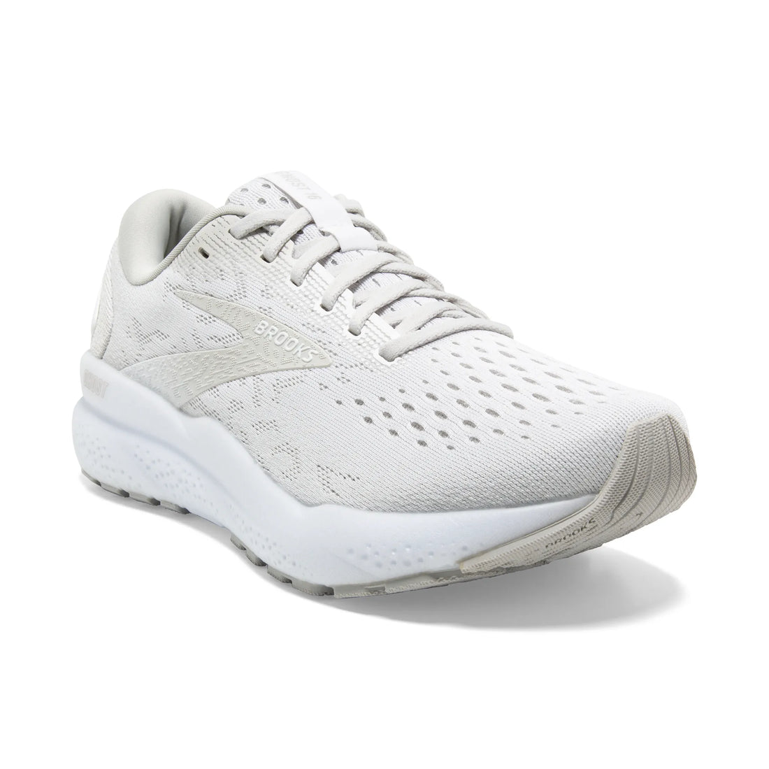 WOMEN'S BROOKS GHOST 16 | WHITE / WHITE / GREY