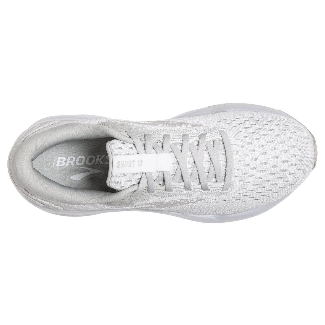 WOMEN'S BROOKS GHOST 16 | WHITE / WHITE / GREY