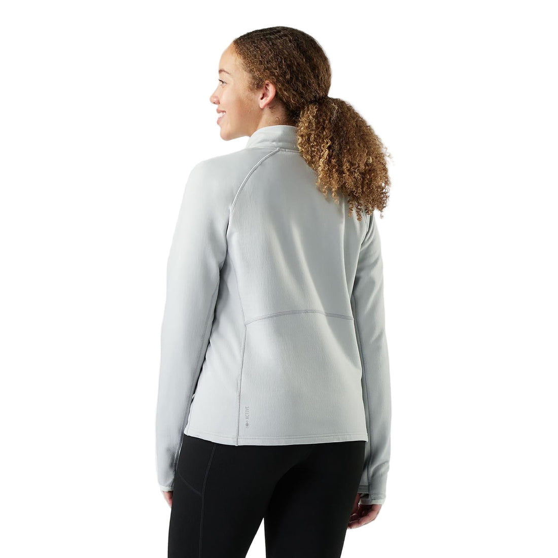 WOMEN'S SMARTWOOL ACTIVE FLEECE WIND 1/2 ZIP | STORM GRAY