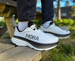 MEN'S HOKA BONDI 8 | WHITE / BLACK – Randy's Shoes
