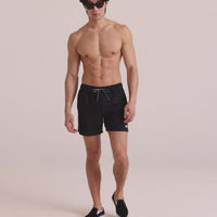 MEN'S SAXX OH BOUY 2N1 STRETCH SWIM VOLLEY 7" WITH LINER | DARK INK / DEEP NAVY STRIPE