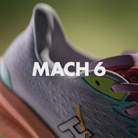 MEN'S HOKA MACH 6 | WHITE / SOLAR FLARE