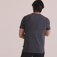 MEN'S SAXX DROPTEMP ® ALL DAY COOLING UPF PERFORMANCE TEE | TRADEWINDS HEATHER