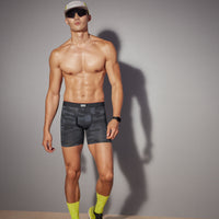MEN'S SAXX MULTI-SPORT PERFORMANCE BOXER BRIEF 6" | REMOTE CAMO - FADED BLACK