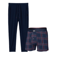 MEN'S SAXX SNOOZE GIFT BOX | JAZZY PLAID | MARITIME