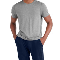 MEN'S SAXX SNOOZE SHORT SLEEVE TEE | DARK GREY HEATHER