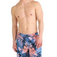 MEN'S SAXX OH BOUY 2N1 STRETCH SWIM VOLLEY 7" WITH LINER | HIBISCUS JUNGLE / BLUE