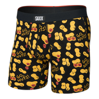 MEN'S SAXX VIBE XTRA SOFT COMFORT BOXER BRIEF 6" | GO NUTS | BLACK