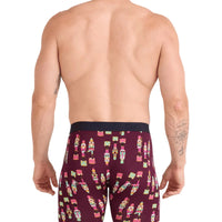 MEN'S SAXX VIBE XTRA SOFT COMFORT BOXER BRIEF 6" | NUTCRACKER | MAROON