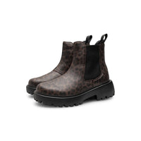 WOMEN'S WODEN AYA LEO WATERPROOF BOOT | DARK LEOPARD