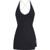 WOMEN'S PB5-STAR SIDE SPLIT COURT DRESS | BLACK / WHITE