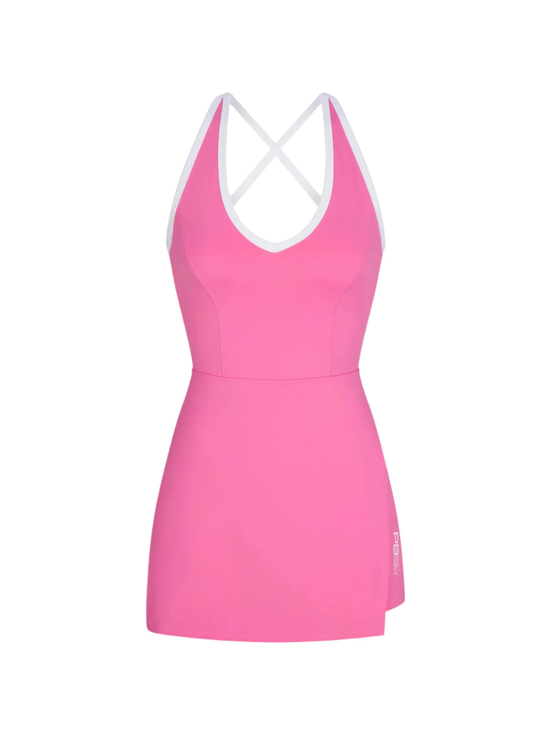 WOMEN'S PB5-STAR SIDE SPLIT COURT DRESS | PINK / WHITE