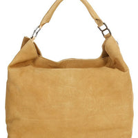 WOMEN'S FREE PEOPLE SUZIE SUEDE SLOUCH TOTE | HARVEST GOLD