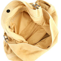WOMEN'S FREE PEOPLE SUZIE SUEDE SLOUCH TOTE | HARVEST GOLD
