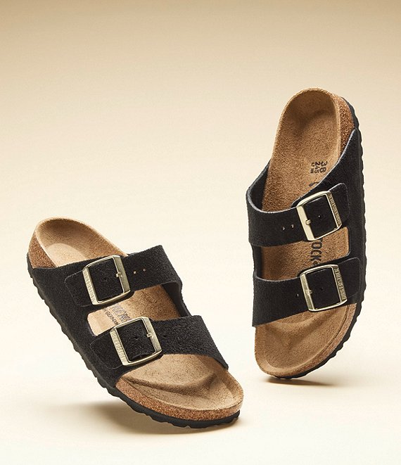 WOMEN'S BIRKENSTOCK ARIZONA BS | BLACK SUEDE SHIMMERING