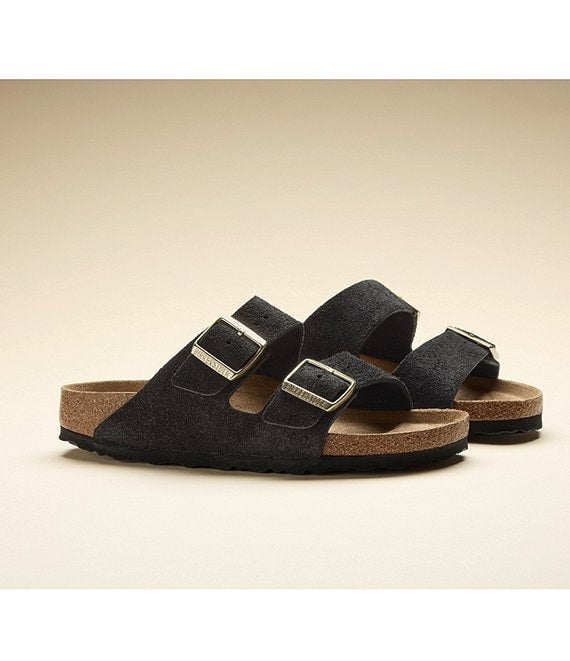 WOMEN'S BIRKENSTOCK ARIZONA BS | BLACK SUEDE SHIMMERING