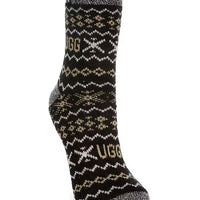 WOMEN'S UGG CRESSIDA COZY QUARTER SOCKS | BLACK MULTI